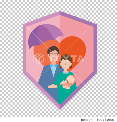 生命保険のイメージイラスト 生命保険のイメージイラスト 100513600