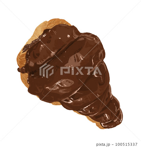 アナログイラスト風チョココロネ 100515337