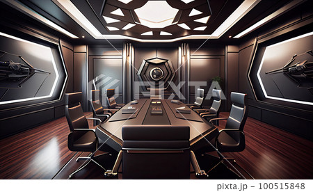 a conference room with many chairs and lights on the ceiling, as if it's not ready for work a conference room with many chairs and lights on the ceiling, as if it's not ready for work 100515848