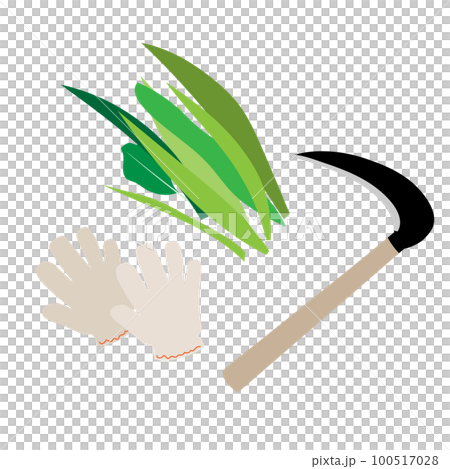 割草除草簡單插畫無線 100517028