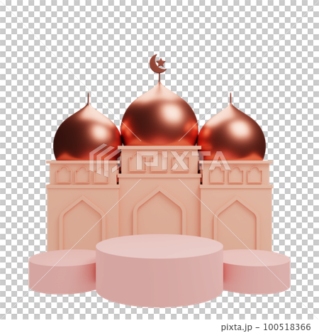 3d rendering of the podium with islamic concept 3d rendering of the podium with islamic concept 100518366