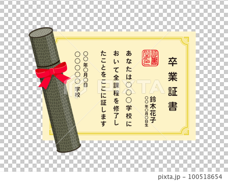 卒業関連のイラスト 100518654