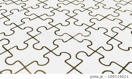 white jigsaw for abstract background concept 3d rendering 100519021
