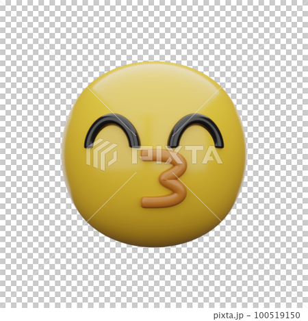 3d emoji Kissing Face with Smiling Eyes 3d emoji Kissing Face with Smiling Eyes 100519150