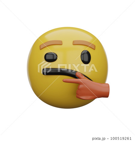 3d emoji Thinking Face 100519261