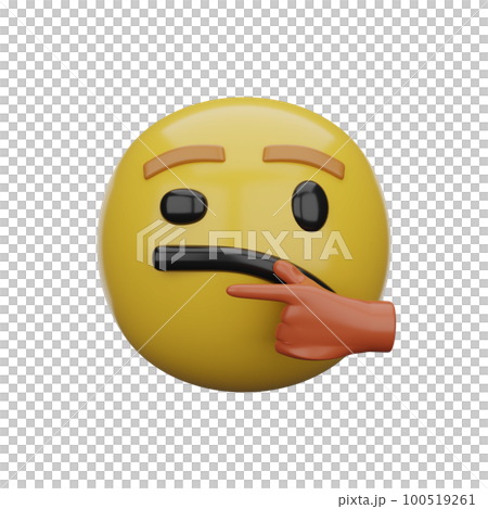 3d emoji Thinking Face 100519261