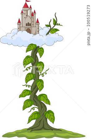 Castle with bean sprout in the clouds Castle with bean sprout in the clouds 100519273