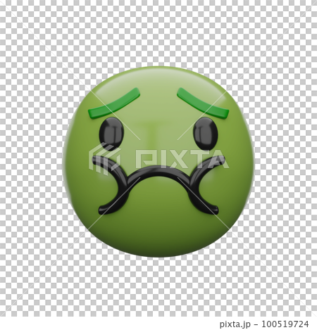 3d emoji Nauseated Face 100519724