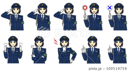 女性警察官セット(上半身) 女性警察官セット(上半身) 100519759