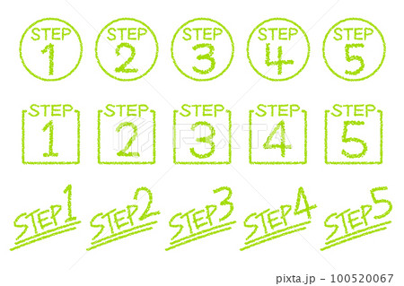 クレヨン素材　手描きのいろいろなSTEPセット 100520067