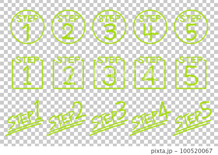 クレヨン素材　手描きのいろいろなSTEPセット 100520067