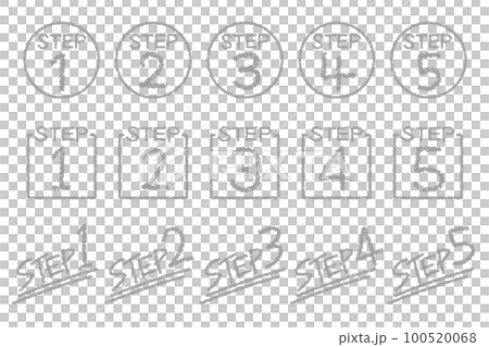 クレヨン素材　手描きのいろいろなSTEPセット 100520068