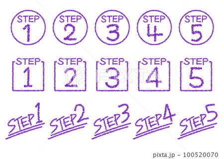 クレヨン素材　手描きのいろいろなSTEPセット 100520070