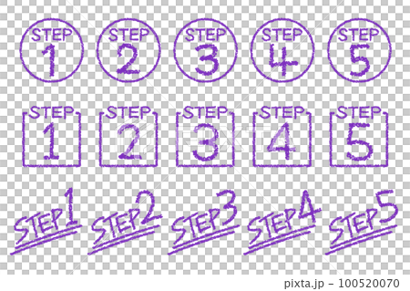 クレヨン素材　手描きのいろいろなSTEPセット 100520070