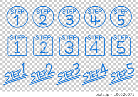 クレヨン素材　手描きのいろいろなSTEPセット 100520073
