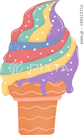 colourful summer fresh fruit juicy ice cream popsicle and waffle cone cartoon hand drawing graphic colourful summer fresh fruit juicy ice cream popsicle and waffle cone cartoon hand drawing graphic 100523712