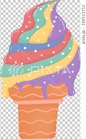 colourful summer fresh fruit juicy ice cream popsicle and waffle cone cartoon hand drawing graphic colourful summer fresh fruit juicy ice cream popsicle and waffle cone cartoon hand drawing graphic 100523712