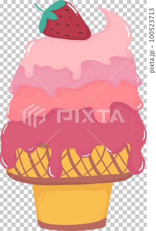 colourful summer fresh fruit juicy ice cream popsicle and waffle cone cartoon hand drawing graphic colourful summer fresh fruit juicy ice cream popsicle and waffle cone cartoon hand drawing graphic 100523713