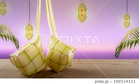 Ketupat (Rice Dumpling) is a traditional food of Indonesia during eid al fitr Ketupat (Rice Dumpling) is a traditional food of Indonesia during eid al fitr 100524311