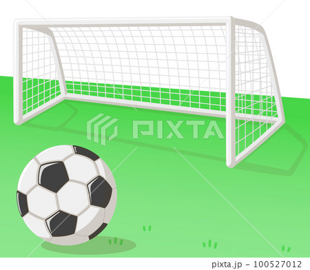 サッカーボールとサッカーゴール 100527012