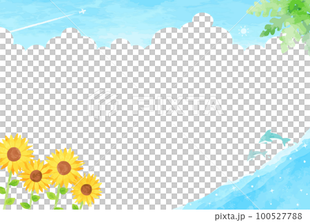 A seascape illustration inspired by a refreshing summer 100527788