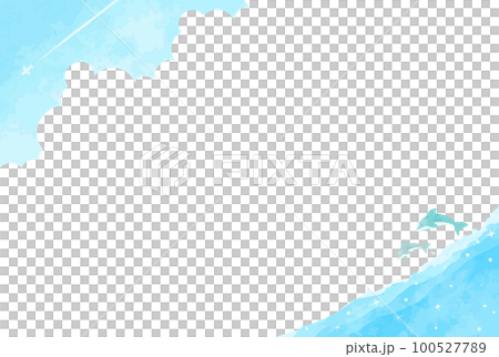 簡單的手繪海背景圖 100527789