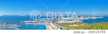 【聖通寺山展望台より瀬戸大橋】 (高解像度版) 香川県綾歌郡宇多津町平山 100528789