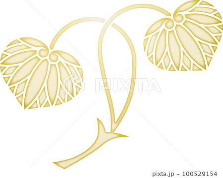家紋 二葉葵【金色】 家紋 二葉葵【金色】 100529154