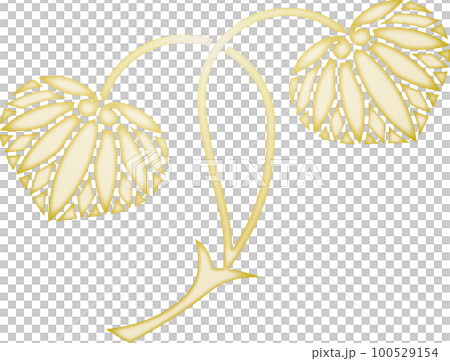 家紋 二葉葵【金色】 家紋 二葉葵【金色】 100529154