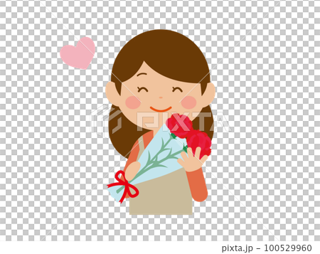 拿著花束的母親 拿著花束的母親 100529960