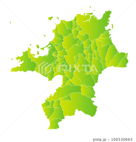 福岡県と市町村地図