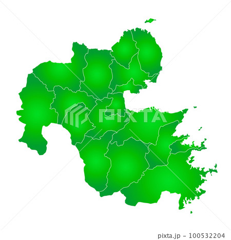 大分県と市町村地図 大分県と市町村地図 100532204