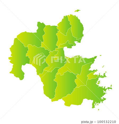 大分県と市町村地図 100532210