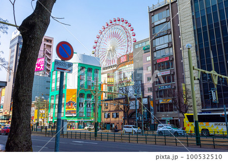 【北海道】札幌都市風景・ノルベサ観覧車 【北海道】札幌都市風景・ノルベサ観覧車 100532510