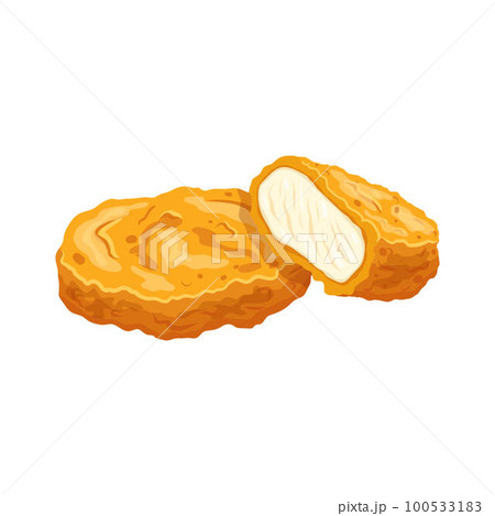 chicken nuggets fried cartoon vector illustration chicken nuggets fried cartoon vector illustration 100533183