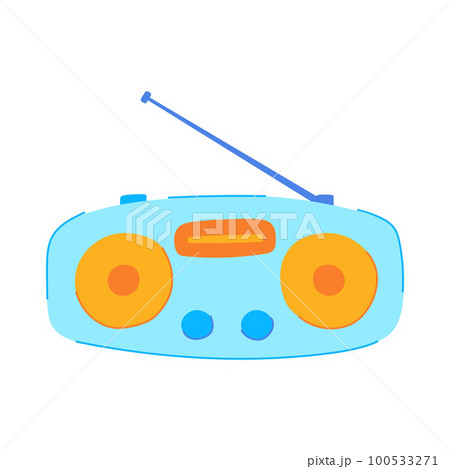 technology radio sound cartoon vector illustration technology radio sound cartoon vector illustration 100533271