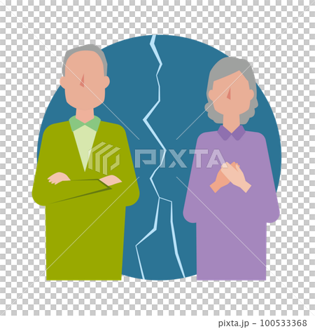 Image illustration of a middle-aged divorce 100533368