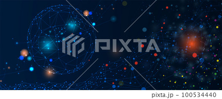 Quantum processing. Deep learning artificial intelligence. Future new technology for business or science presentation Quantum processing. Deep learning artificial intelligence. Future new technology for business or science presentation 100534440