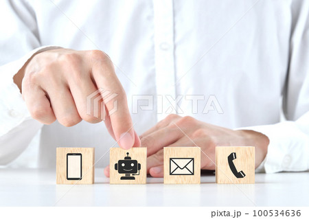 問い合わせの手段を選ぶイメージ 100534636