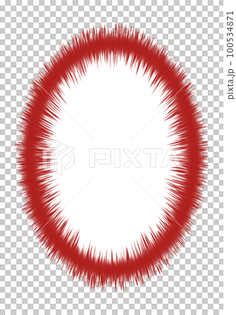 内側が白い注目したくなるような赤い縁イラスト 100534871