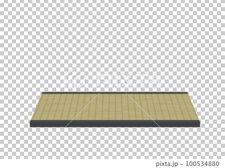 Illustration of a single burnt tatami mat 100534880