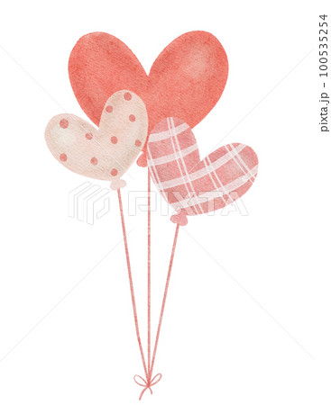 cute sweet whimsical watercolour heart shape balloons hand painting love valentine cute sweet whimsical watercolour heart shape balloons hand painting love valentine 100535254