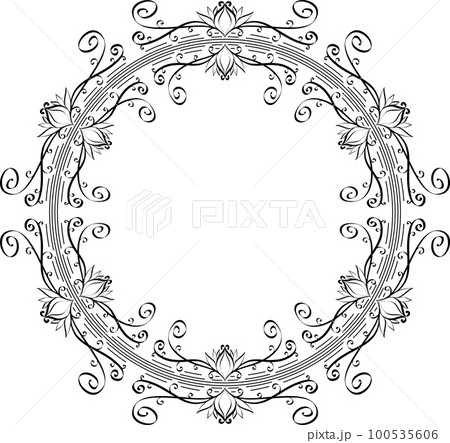 Elegant retro floral frame. 100535606