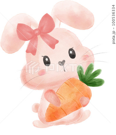 cute sweet kawaii happy smile baby bunny rabbit watercolour cartoon kid animal spring Easter egg cute sweet kawaii happy smile baby bunny rabbit watercolour cartoon kid animal spring Easter egg 100536334