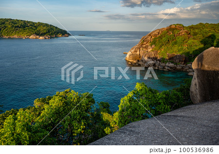 Beautiful scenery during sunset, Similan National Park, Thailand Beautiful scenery during sunset, Similan National Park, Thailand 100536986