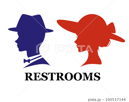 男女のトイレマーク 100537144