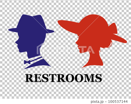 男女のトイレマーク 100537144