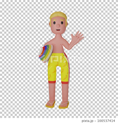 3d character people summer vacation 3d character people summer vacation 100537414