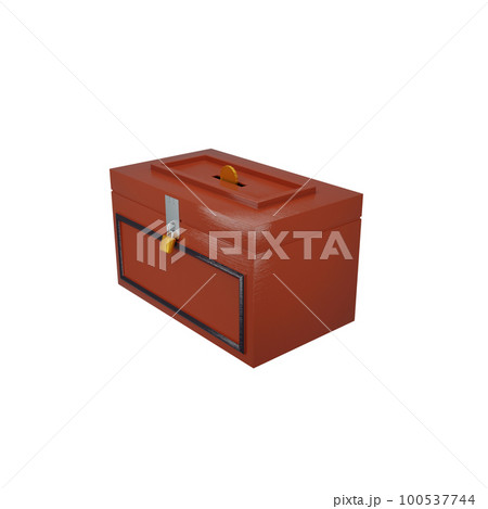 3d rendering of charity box icon 3d rendering of charity box icon 100537744