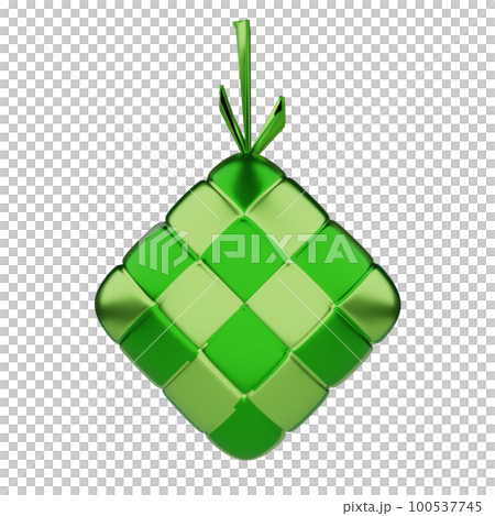 3d rendering of ketupat islamic food icon 3d rendering of ketupat islamic food icon 100537745